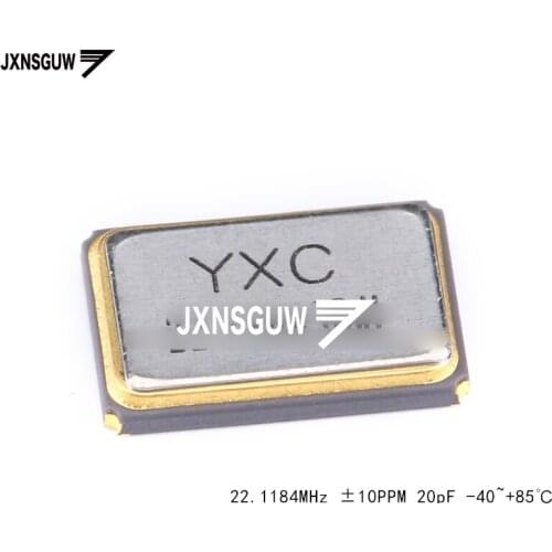10PCS 5032 SMD passive crystal 22.1184MHz 10PPM 20pF X5032221184MSB4SI 4 foot