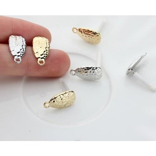 10pcs/lot 17*10mm Zinc Alloy Retro Gold Tear Water Drop Earrings Base Connectors For DIY Earrings Jewelry Accessories