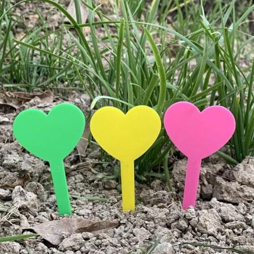 10PCS Garden Labels Heart Shaped Plant Markers Labels Waterproof Tags Seed Nursery Garden Stake Plant Labels Garden Accessories