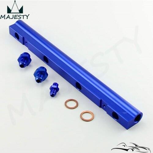 Aluminum High Flow Injector Fuel Rail kit for Audi VW 1.8L Turbo 20V BLUE
