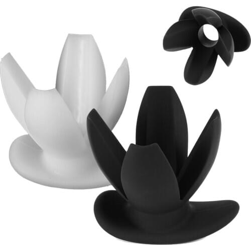 Silicone Hollow Anal Plug Butt Plug Anal Prostate Perineum Massage Dilator Adult Sex Toy for Male Female Hollow Flower Anus Plug