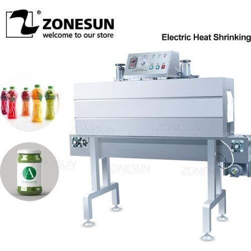 ZONESUN Automatic Electric PVC PP Film Heat Shrinking Machine Wine Bottle Sauce Cruet Label Shrink Machine Steam