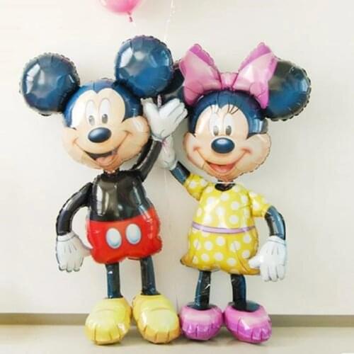 Large Minnie Mickey Mouse Foil Balloons 1st Birthday Party Decorations Kids Balloon Childrens Toy Baby Shower Girl Boy Globos