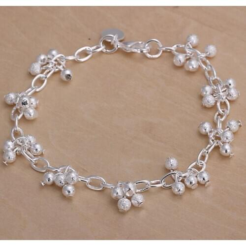 Bracelet 925 silver bracelet 925 silver fashion jewelry bracelet grapes chain jewelry wholesale free shipping ppok LH087
