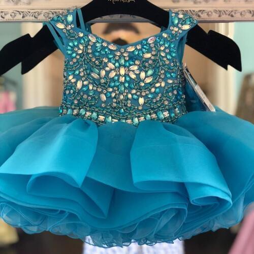 Children Pageant Dress for Toddler Infant Baby Girl Little Miss 2019 Unique Cupcake Glitz Kid Birthday Wedding Guest Party Gown