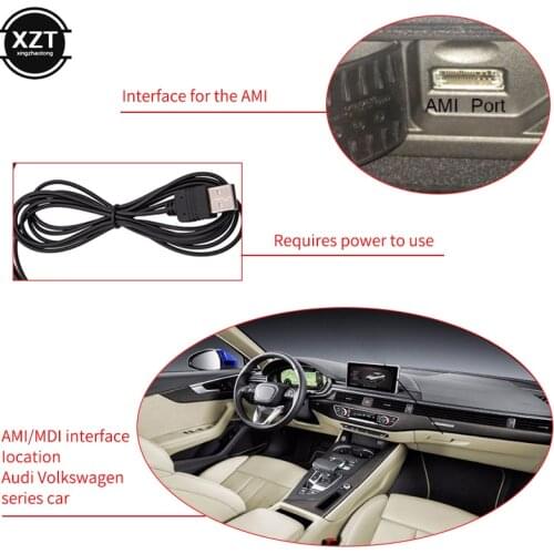 Bluetooth Auxiliary Receiver Cable Adapter For VW Audi A4 A5 A6 Q5 Q7 Before 2010 Audio Media Input AMI AUX Interface