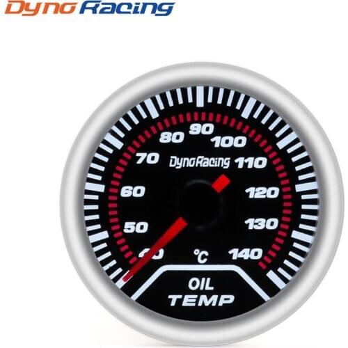 Dynoracing Oil temp gauge 2"(52mm) Smoke len 40-140 C degree pointer Oil temp gauge Car meter with sensor BX101229
