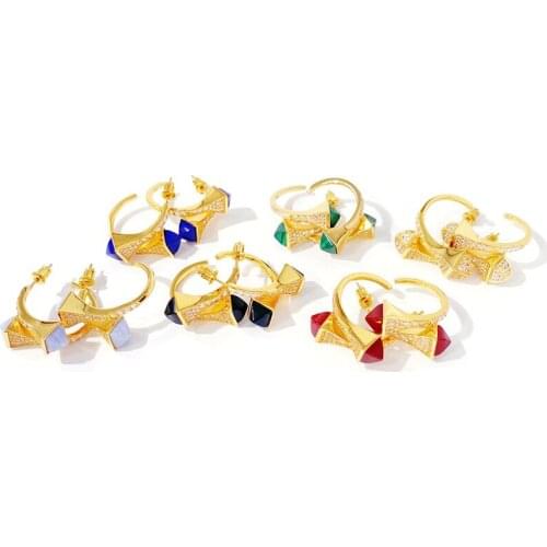 Temperament Double Pagoda Earrings Elegant Retro Womens Earrings