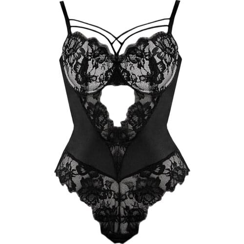 Erotic Lingerie Bodysuit Lace Embroidery Print Sleepwear Bikini Lingerie Temptation Underwear Women Nightdress Pyjamas Femme