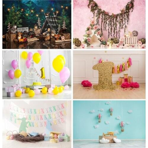 Children Newborn Birthday Photography Backdrops 1st Baby Shower Cake Smash Photo Background For Studio Photocalls 21529RTF-04