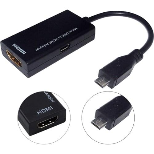 Micro USB Male Cable to HDMI-Compatible Female Adapter Cable for Samsung LG HUAWEI NOKIA HTC