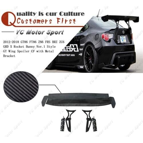 Carbon Fiber GRD X RB Ver.1 Style GT Wing with Metal Bracket Fit For 2012-2018 GT86 FT86 ZN6 FRS BRZ ZC6 Rear Spoiler