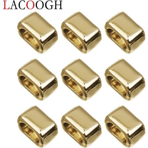 30pcs Metal Big Hole Beads 5.5*7.5mm Gold Color Loose Spacer Beads Big Hole Charms for Handmade DIY Jewelry Making Findings