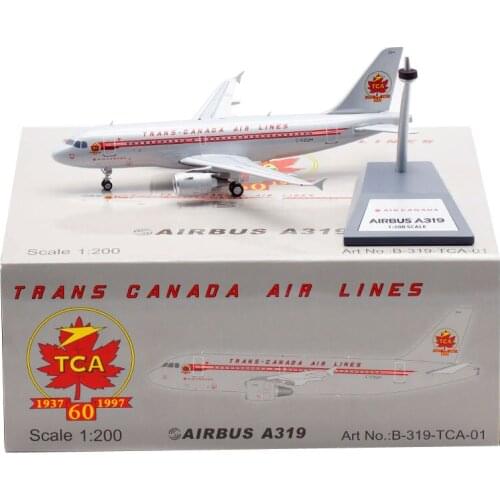 1: 200 Scale Canada Airways A319 Airlines Model with Base Alloy Aircraft For Collectible Souvenir Show Gift Toys