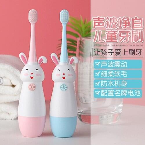 New Hot Children Electric Toothbrush Cartoon Pattern Kids with Soft Replacement Head