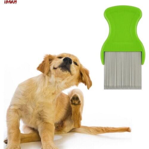 NEW Anoplura Flea Lice Dog Comb Stainless Steel Grooming Brushes Anoplura Flea Comb Cheopis Cootie Cat Pets Pet Supplies