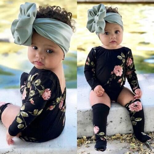 Infant Baby Girls Short Sleeve Floral Rompers Sunflower Watermelon Print Bodysuit Tulle Dress Lace Ruffle Jumpsuit Outfits