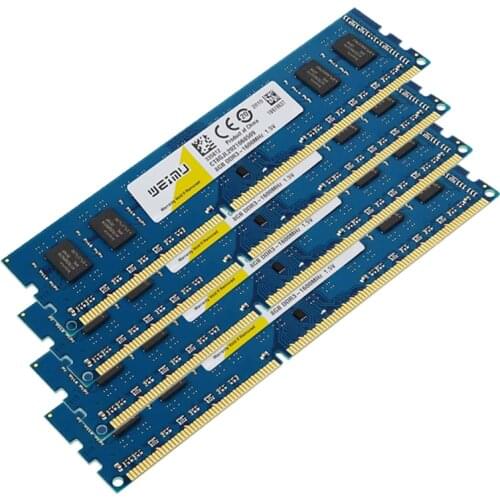 DDR3 4x8GB 1600MHz UDIMM RAMPC3 12800U 240 Pins 1.5V Non-ECC Unbuffered Desktop Memory