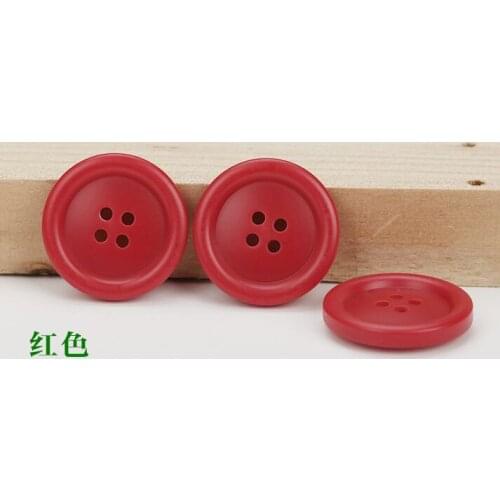 Free shipping 30pcs/lot High-grade red resin buttons for matte four eyes Red coat buttons suit buttons 15mm-30mm