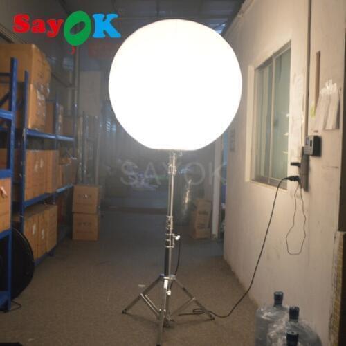 Free Logo Advertising Inflatable Stand lighted Balloon with Stainless Steel Tripod Halogen/RGB Lights Display Stand Balloon
