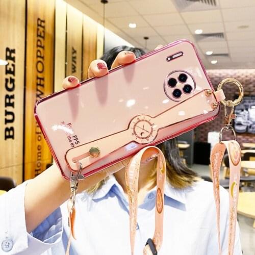 Lanyard Case For Huawei P30 Lite P40 P20 Pro Lite Honor 20 30 Mate 20 30 Pro Nova 3i 5t Wrist Strap Phone Holder Case