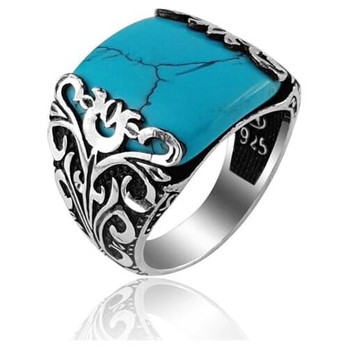 925 Silver Ethnic Ertugrul Rings for Men Silver Kayi Ring for Man