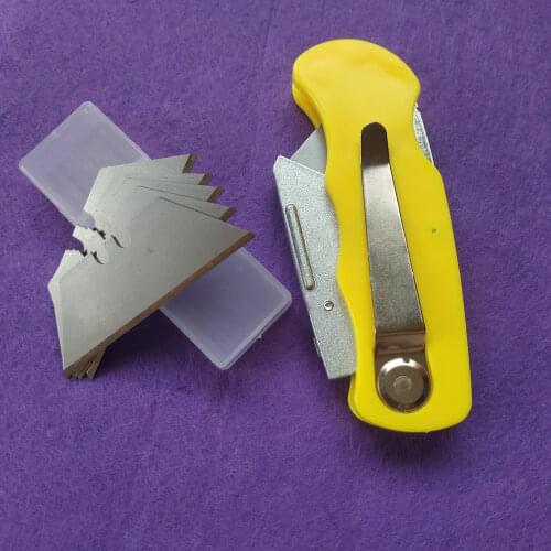 Folding Knife Heavy Duty Knife Pipe Cutter Stainless Steel Utility Knife with 5PCS Knife Blades Outdoor survival tools