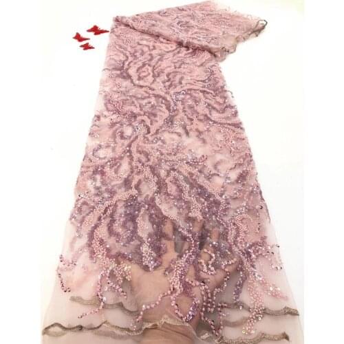 Popular sequins African tulle lace French net fabric ZH-96681 french lace fabric for nice dress