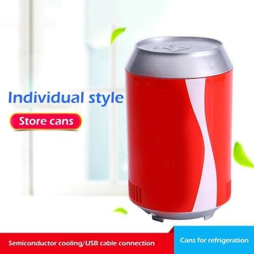 USB Mini Refrigerator Car Refrigerator ABS Metal Semiconductor Car Refrigerator Hot and Cold Refrigerator Refrigeration Heating