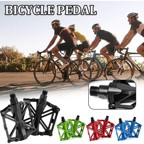 Bike Pedals With Reflective Strips Strong And Smooth Aluminum Alloy Bicycle Pedals Non Slip Cycling Spare Parts Bicicleta
