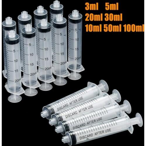 1/2/5/10 pcs 5 ml 10 ml 20 ml 30 ml 50 ml 100 ml Luer Lock Syringes with For Industrial Dispensing