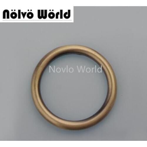 100pcs Outside 42mm,inside 32mm 1-1/4 inch close o rings,DIY accessory brush antique alloy metal round edge welded O Rings
