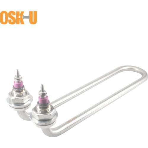 220/380V Single U Type Heater Element M16 Thread 304SUS Bended U Shape Electric Heating Pipe Wattage 1.5KW/2KW/3KW