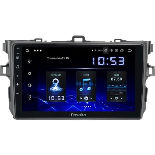 Dasaita 1 Din 8" IPS Android 10.0 Car Radio for Toyota Corolla 2009 2010 2011 2012 2013 DSP Bluetooth GPS 4GB RAM