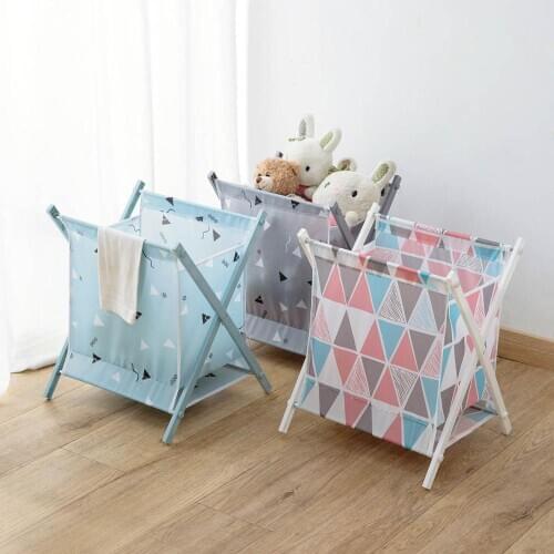 Large Collapsible Laundry Basket Oxford Laundry Hampers Dirty Clothes Storage Basket Space Save