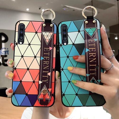 Wrist Strap Hand Band Case For Samsung Galaxy Note 10 8 9 plus Case Silicone Cover For Samsung A70 A50 A40 A10 A30 S9 S10 Plus