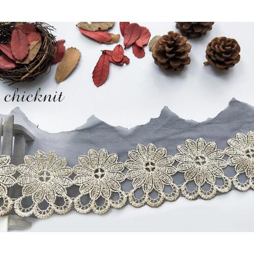 CHICKNIT width60mm baroque style black for Wedding Dress Embroidery Tuxedo lace garment Curtain decoration accessories WB12