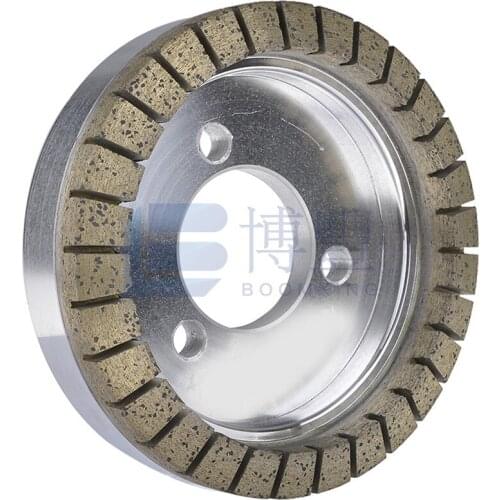 Conomical full segmented diamond wheels size 150x12-15x10 80#/100# for glass douber edging machine. Glass grinding machine