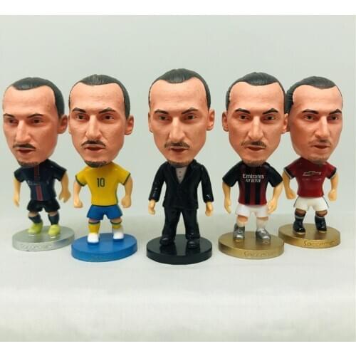 2.55" Soccer Doll Figure Cartoon Club League Player Figurines Ibrahimovic Bruno Kane Klopp 6.5cm Height