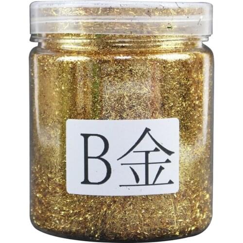 Imitation Gold Leaf Wire,Alloy Thread B Gold ,Gold Foil Wire for Tinsel Wall Decoration,Nail Art,Arts and Crafts,5g