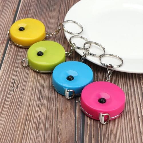 Candy Color Keychain Tape Measure 1.5 Meters Quantity Clothing Size Tape Measure Small Tape Measure