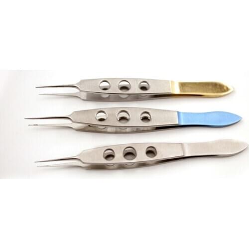 Korean ophthalmology microscopy tweezers stitching tweezers toothed platform double eyelid tweezers fat tweezers ophthalmic twee
