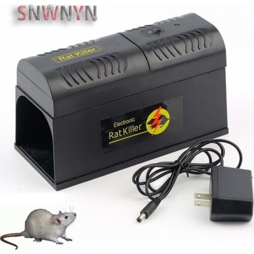 Electronic Rat Killer Electric Shock Mouse Mice Rat Trap Mouse Killer Zapper Home Use Pest Control Rat Killing Trap EU Plug