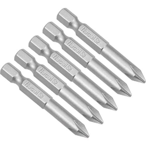 Uxcell 5Pcs 1/4-Inch Hex Shank 50mm Length Phillips 6PH1 Magnetic Screw Driver S2 Screwdriver Bits