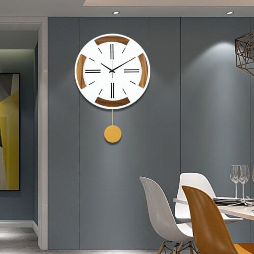 Metal Creativity Silence Wall Clocks Nordic Round Modern Simple Decorative Wall Clocks Abstract Wandklok Home Interior EK50bgz