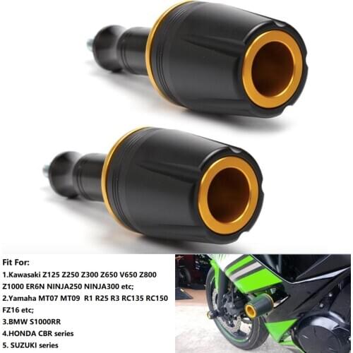 SUKIRACING Motorcycle Frame Sliders Screw Crash Pad Cover Falling Protector Guard For Yamaha Honda Kawasaki Suzuki Motorbikes