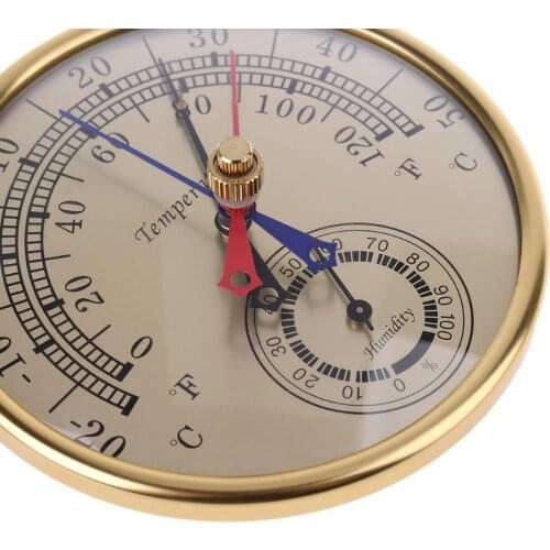 No Battery 5" Min Max Thermometer Hygrometer Wall Mount Wall Hang Analog Indoor Outdoor Anti Rain Temperature Humidity Meter