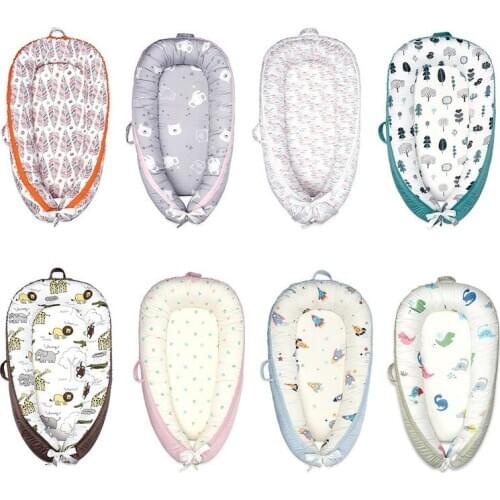 2020 New Virgin Cotton Crib Bed, Portable Removable and Washable Pressure-proof Safety Cotton Cloth Bionic Comfortable Crib