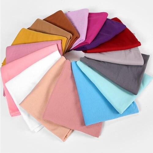 80*180CM 2021 Autumn/Winter New 30-color Jersey Monochrome Female Headscarf Baotou Jersey Cotton Scarf Wholesale Jersey Hijab