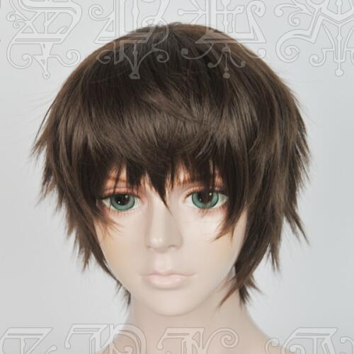 Anime Super Lovers Ren Kaidou Cosplay Wigs Short Dark Brown Heat Resistant Synthetic Hair Wig + Wig Cap